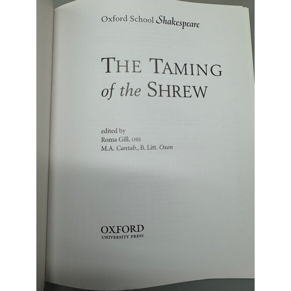 The Taming of the Shrew Book Paperback 2001 English Oxford 136pgs READ - Picture 3 of 5